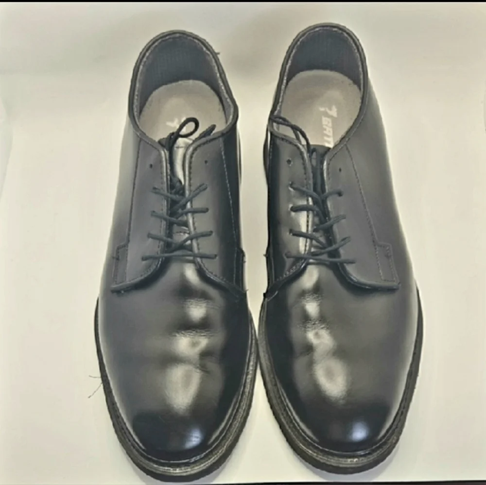 Bates Lites Black Leather Uniform Oxford Shoes Mens Dress Duty E00078 10 D